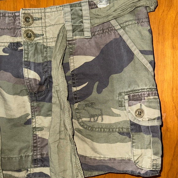 Abercrombie & Fitch Camo Cargo Utility Mini Skirt with Belt Size 2 VTG Y2K - Picture 2 of 7